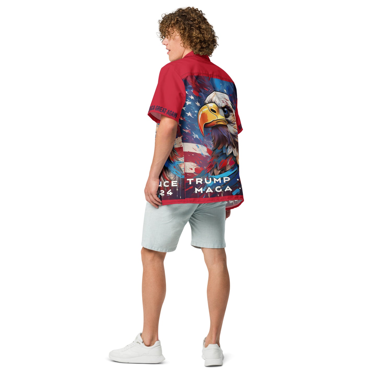 PATRIOTIC TRUMP Unisex button shirt
