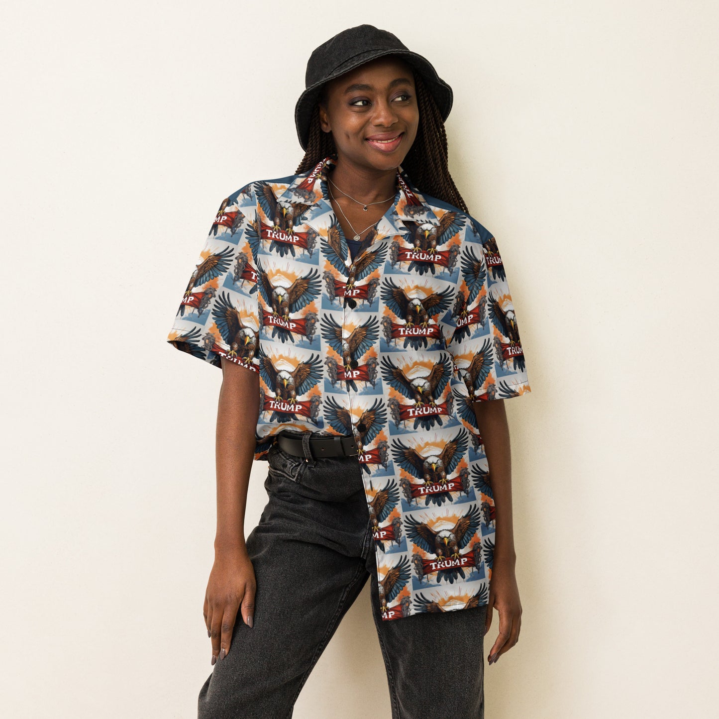 TRUMP UNIQUE EAGLE Unisex button shirt