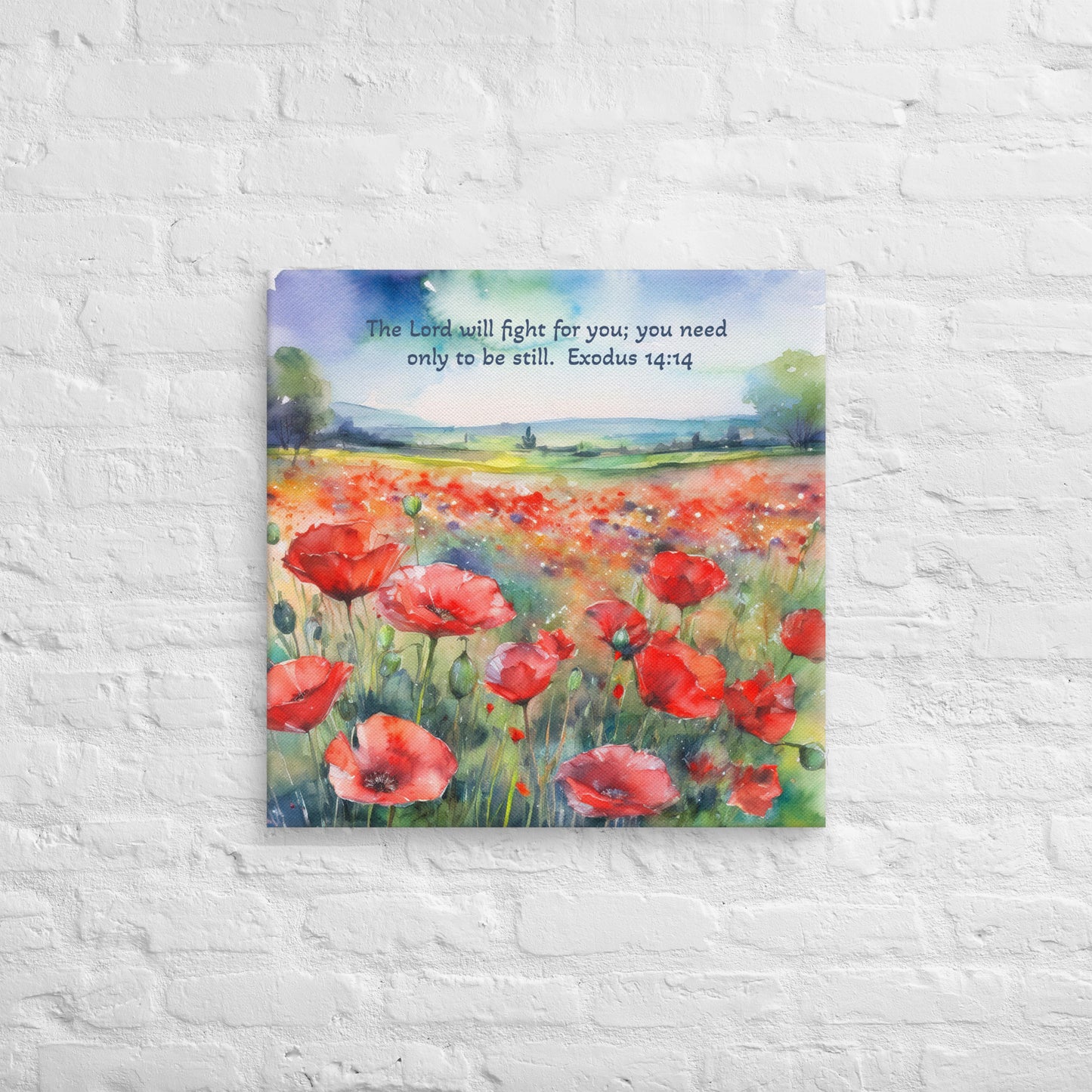 Poppy Fields God Will Fight For You Canvas