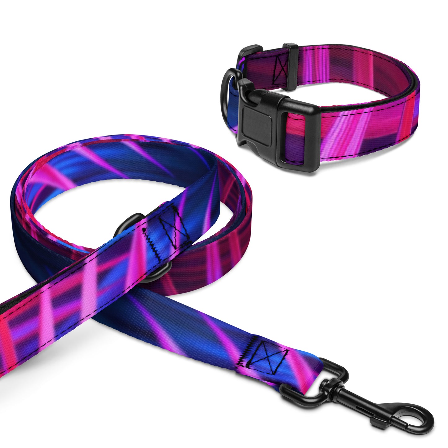 Neon Palms Pet collar & leash