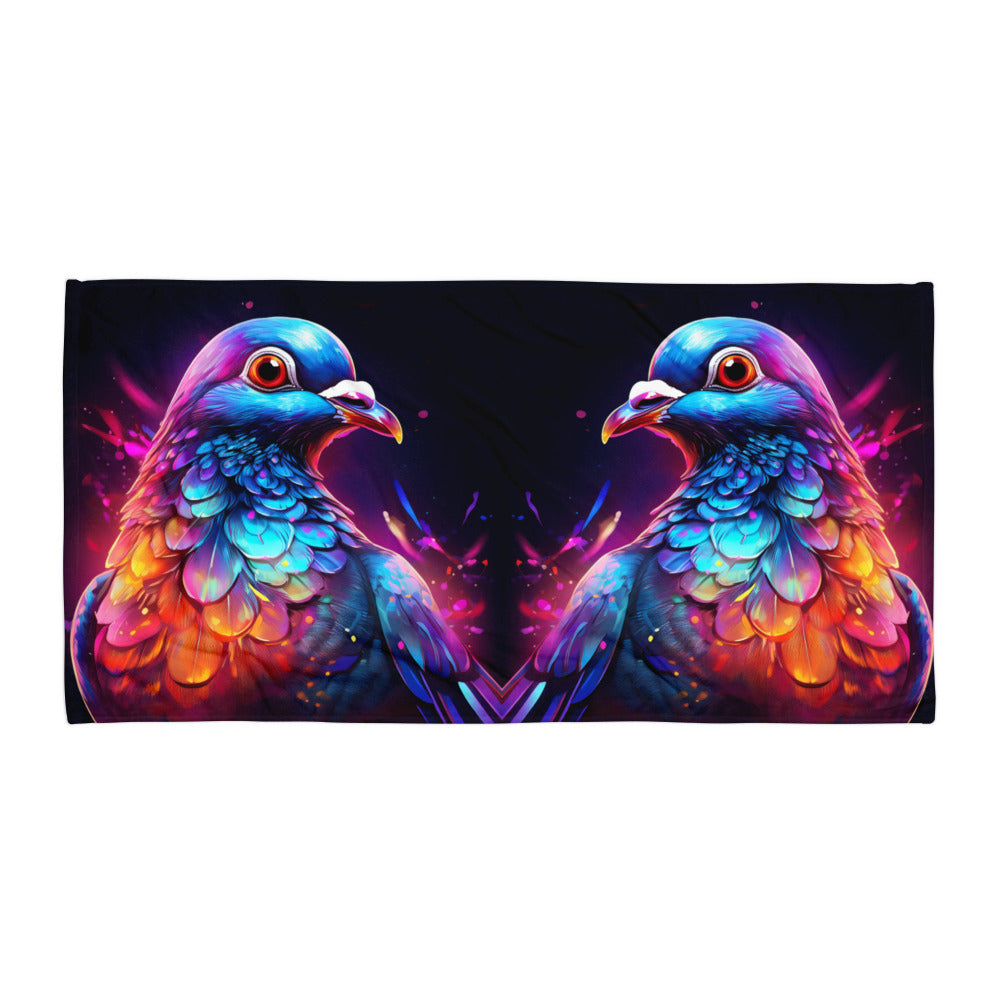 Vivid Pigeons Towel