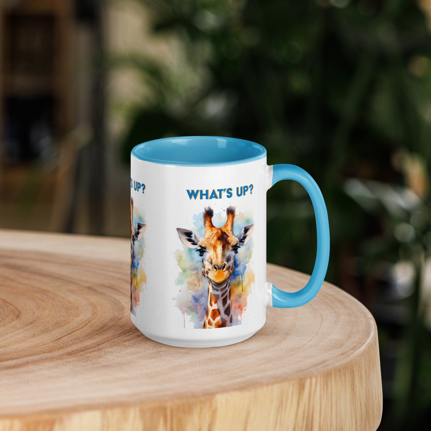 HUMOROUS WHAT'S UP? Mug with Color Inside