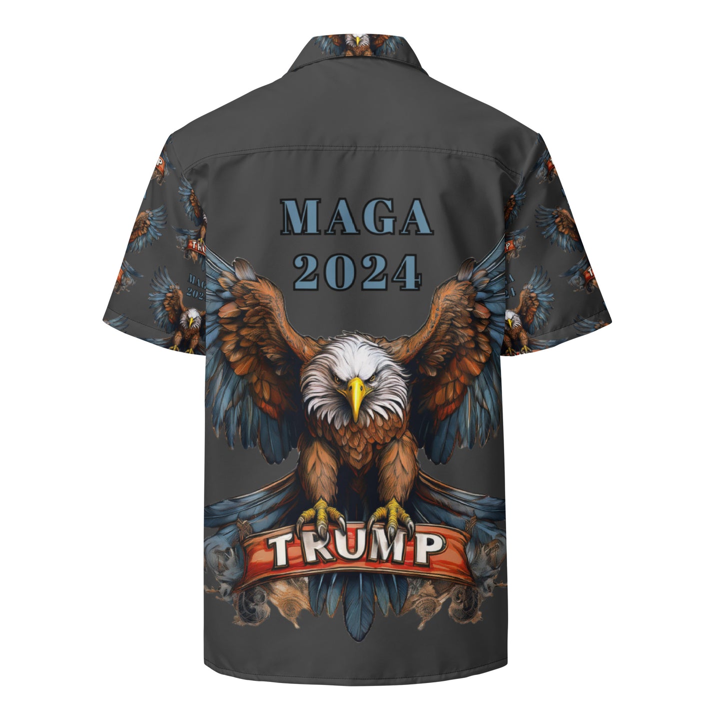 Trump Eagle MAGA Unisex button shirt