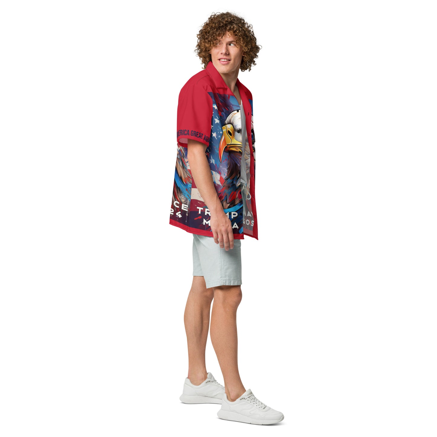 PATRIOTIC TRUMP Unisex button shirt