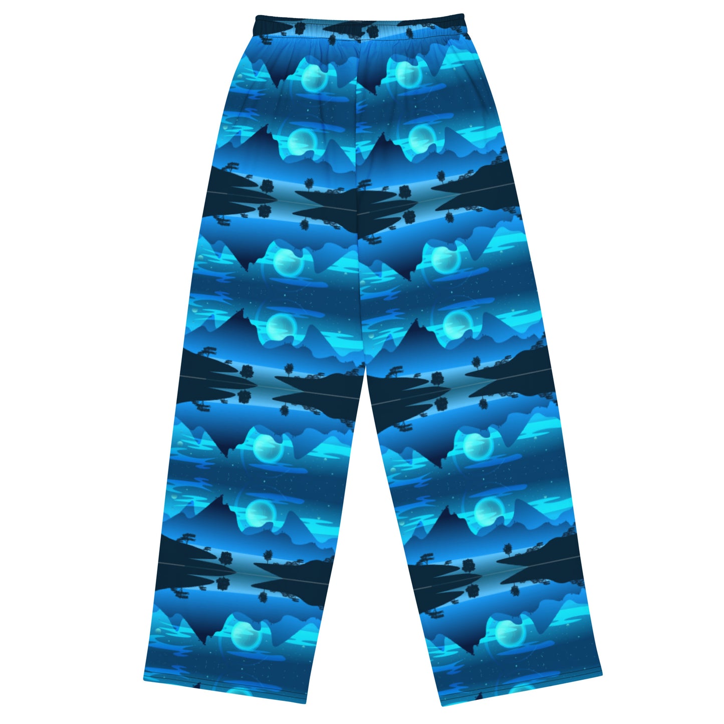 MOUNTAIN BLUES All-over print unisex wide-leg pants