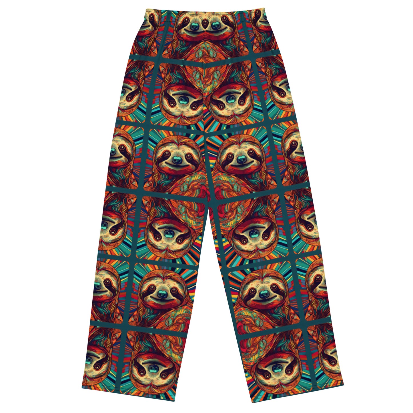 CUTE SLOTHS All-over print unisex wide-leg pants