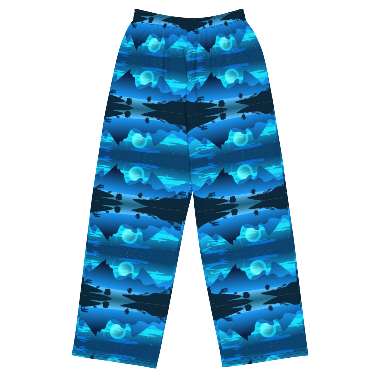 MOUNTAIN BLUES All-over print unisex wide-leg pants
