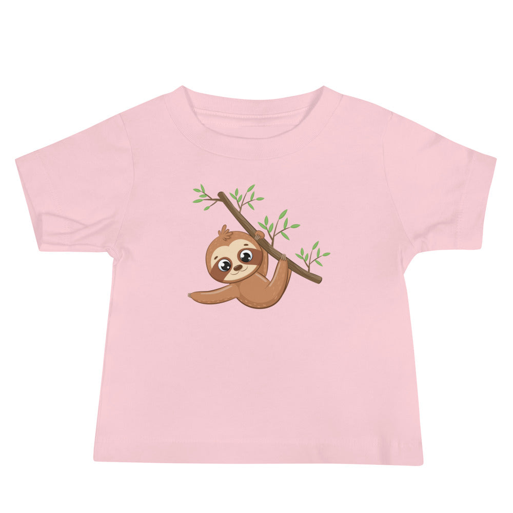 SLOTH NAPTIME YET Baby Jersey Short Sleeve Tee