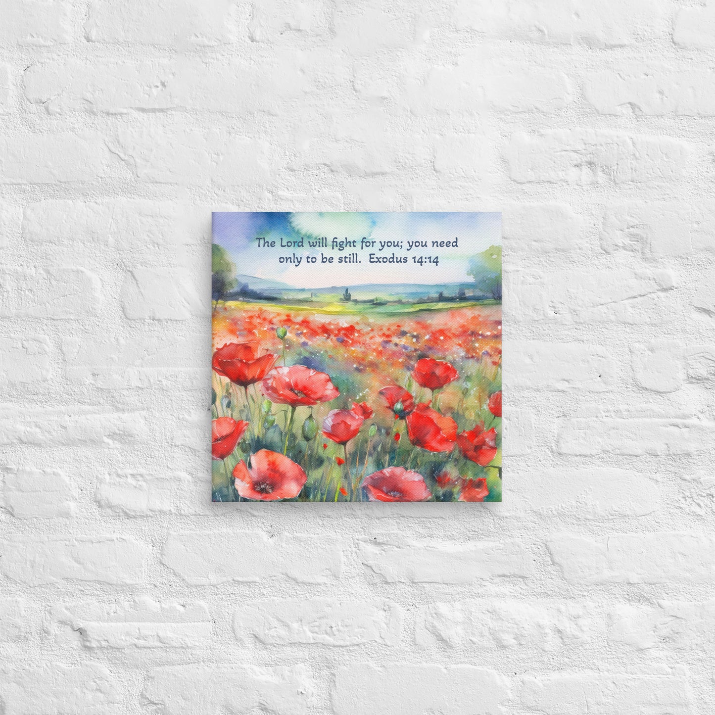 Poppy Fields God Will Fight For You Canvas