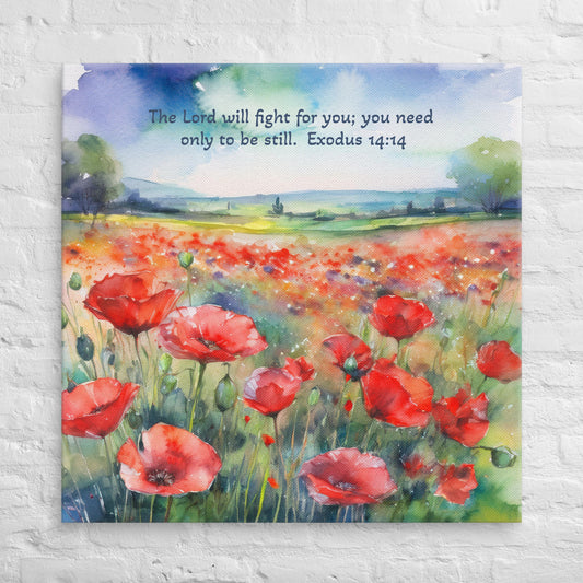 Poppy Fields God Will Fight For You Canvas