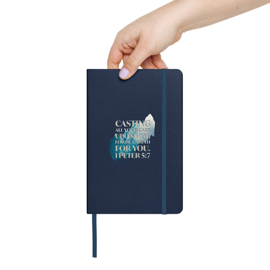1 Peter 5:7 Hardcover bound notebook