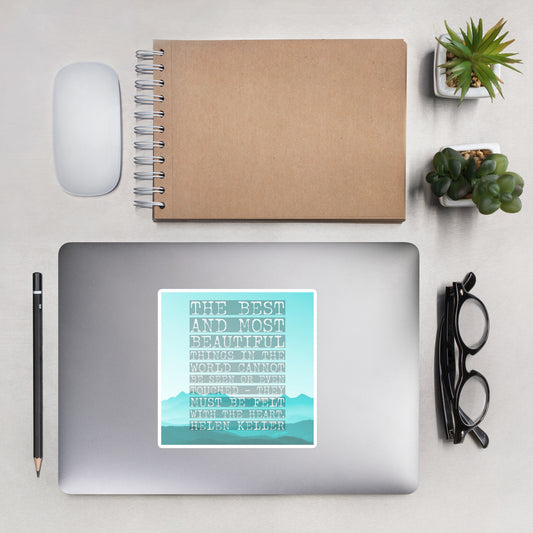 HELEN KELLER QUOTE Bubble-free stickers