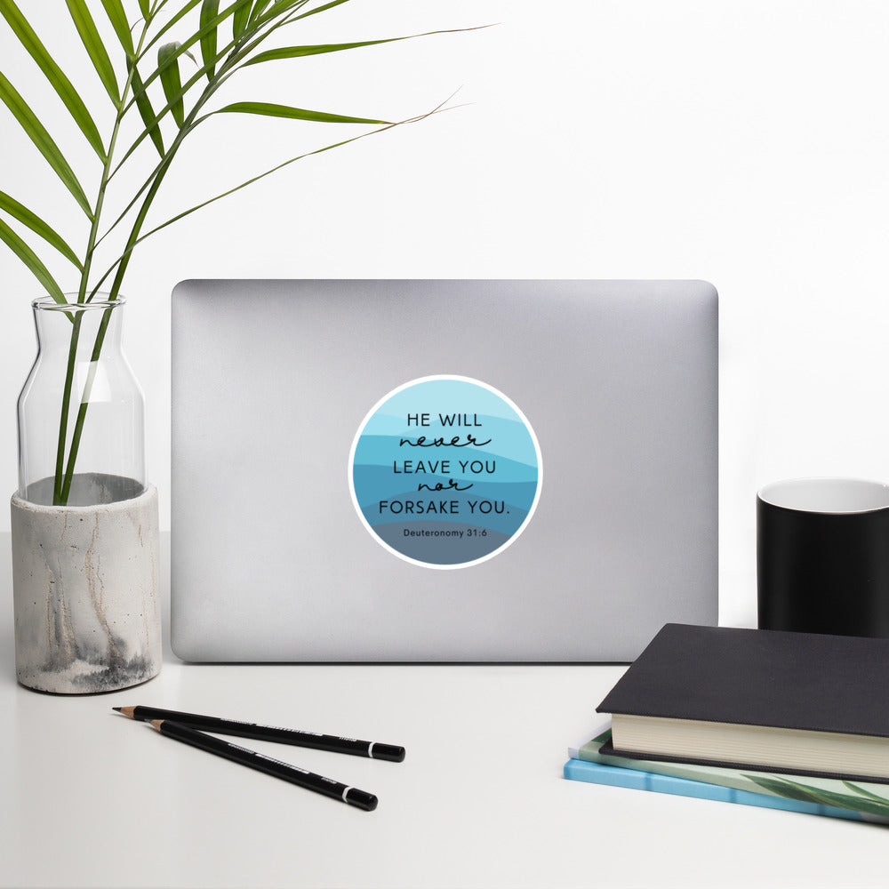 Deuteronomy 31:6 3 Bubble-free stickers