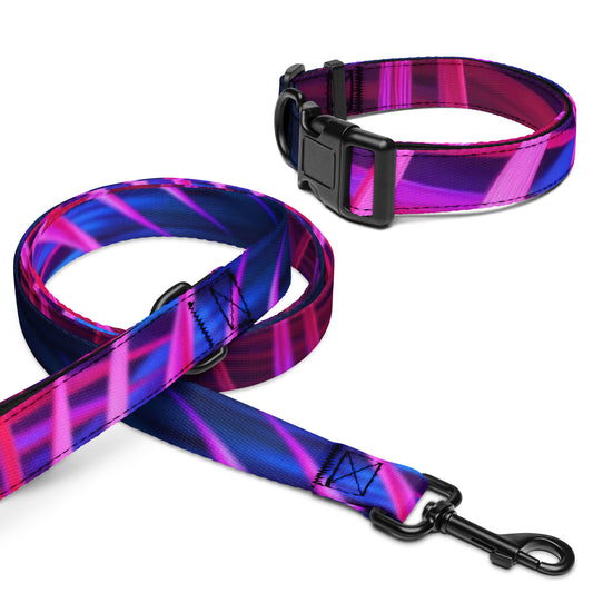 Neon Palms Pet collar & leash