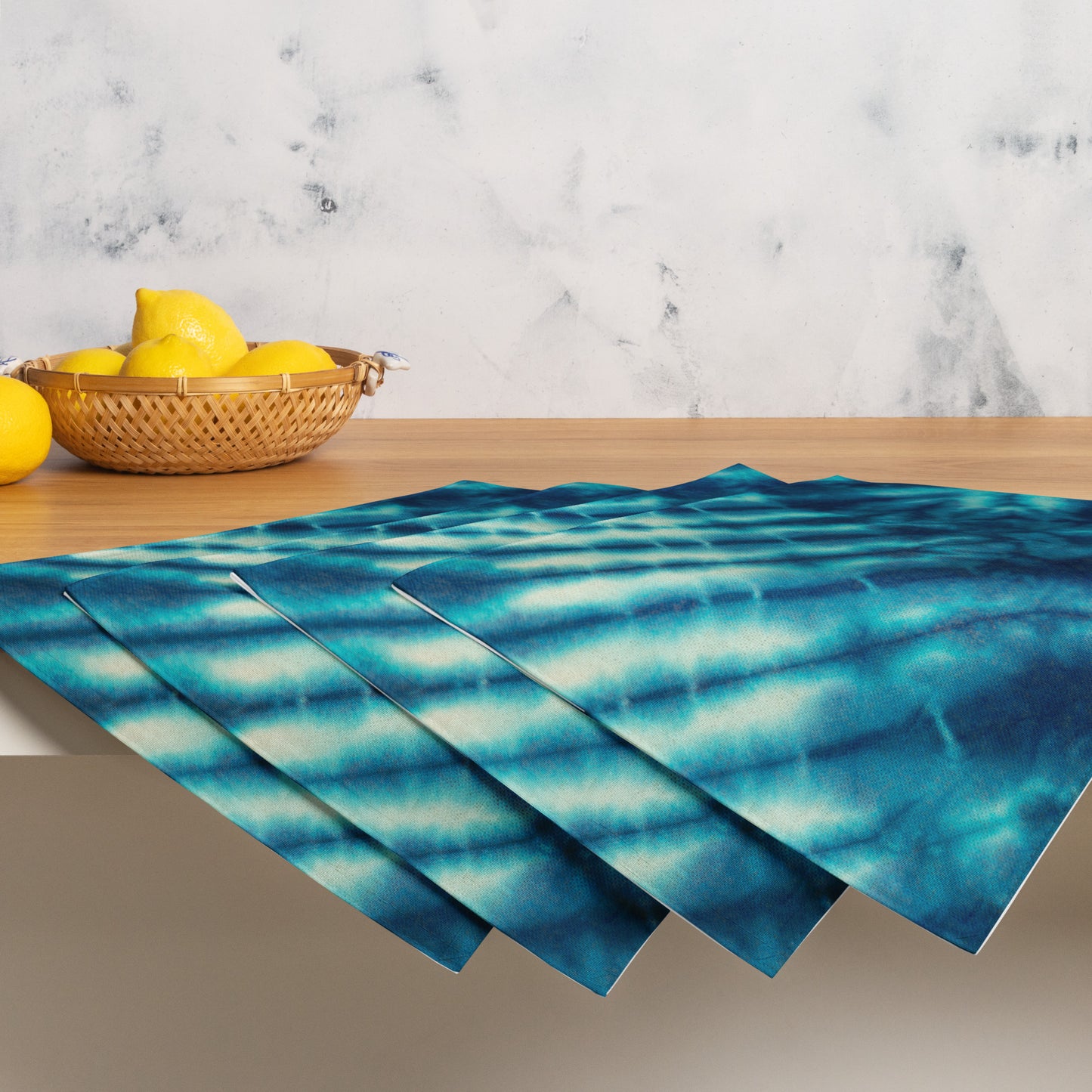 OCEAN BLUES TIE DYE Placemat Set