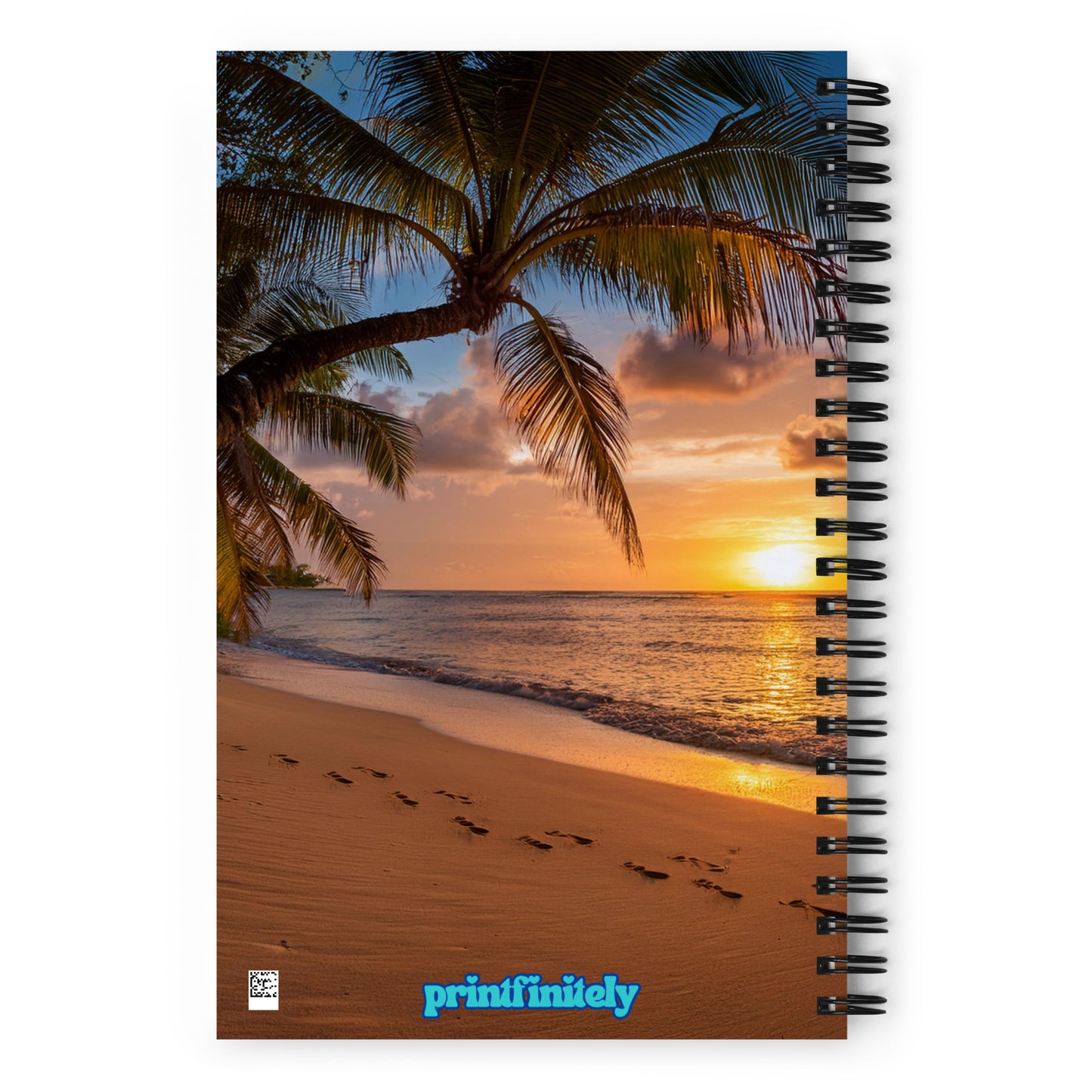 BEACH GRATITUDE Spiral notebook