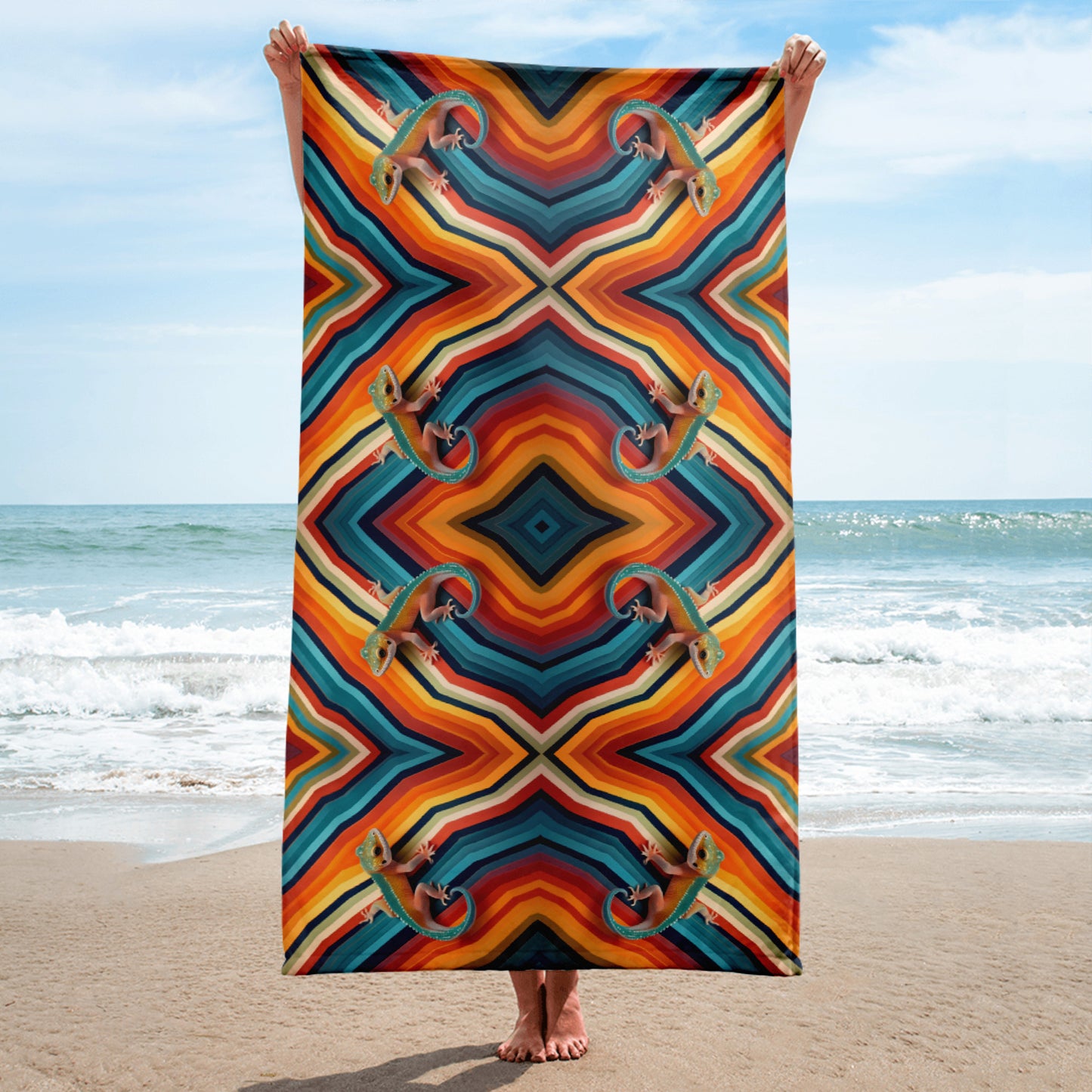 Rainbow Gecko Towel