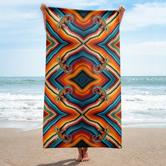 Rainbow Gecko Towel