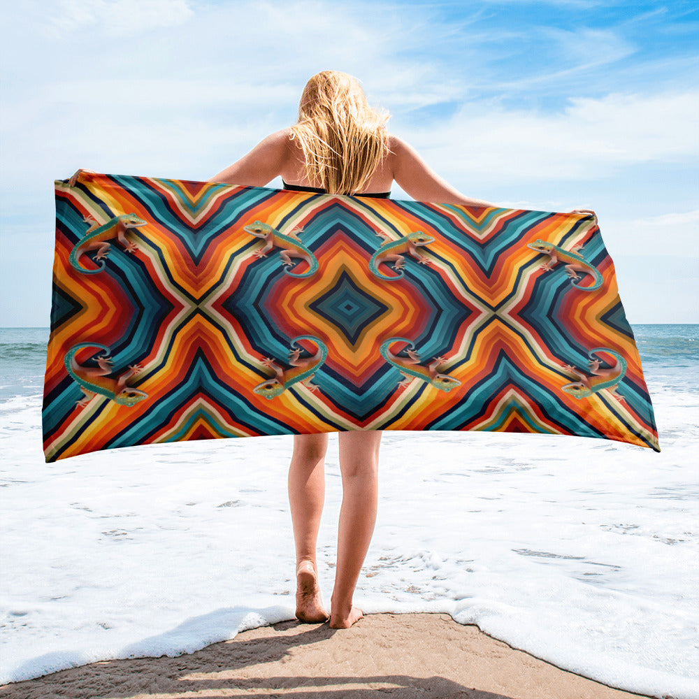 Rainbow Gecko Towel