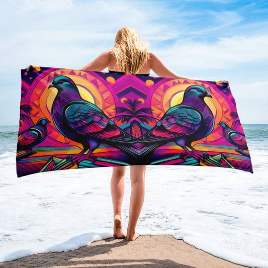 Vivid Pigeon Towel