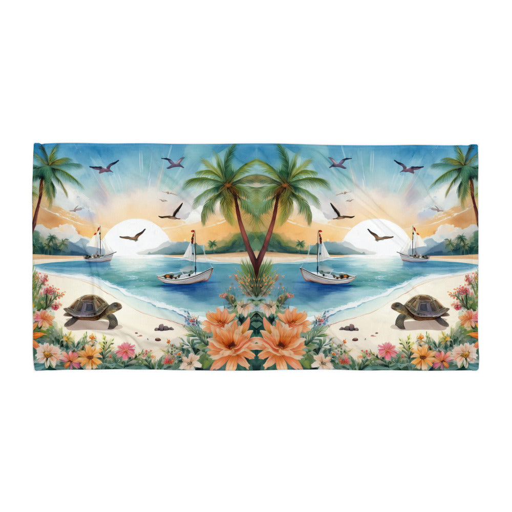 Watercolor Paradise Towel