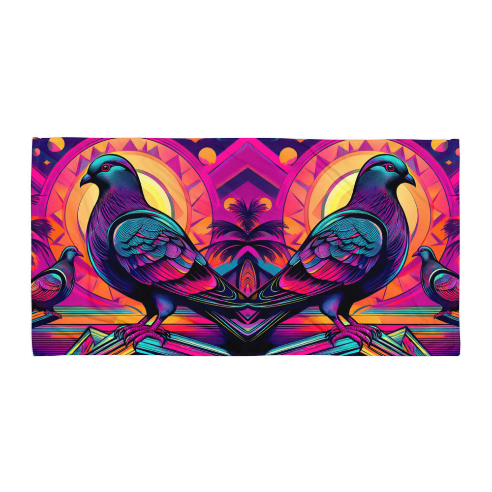 Vivid Pigeon Towel