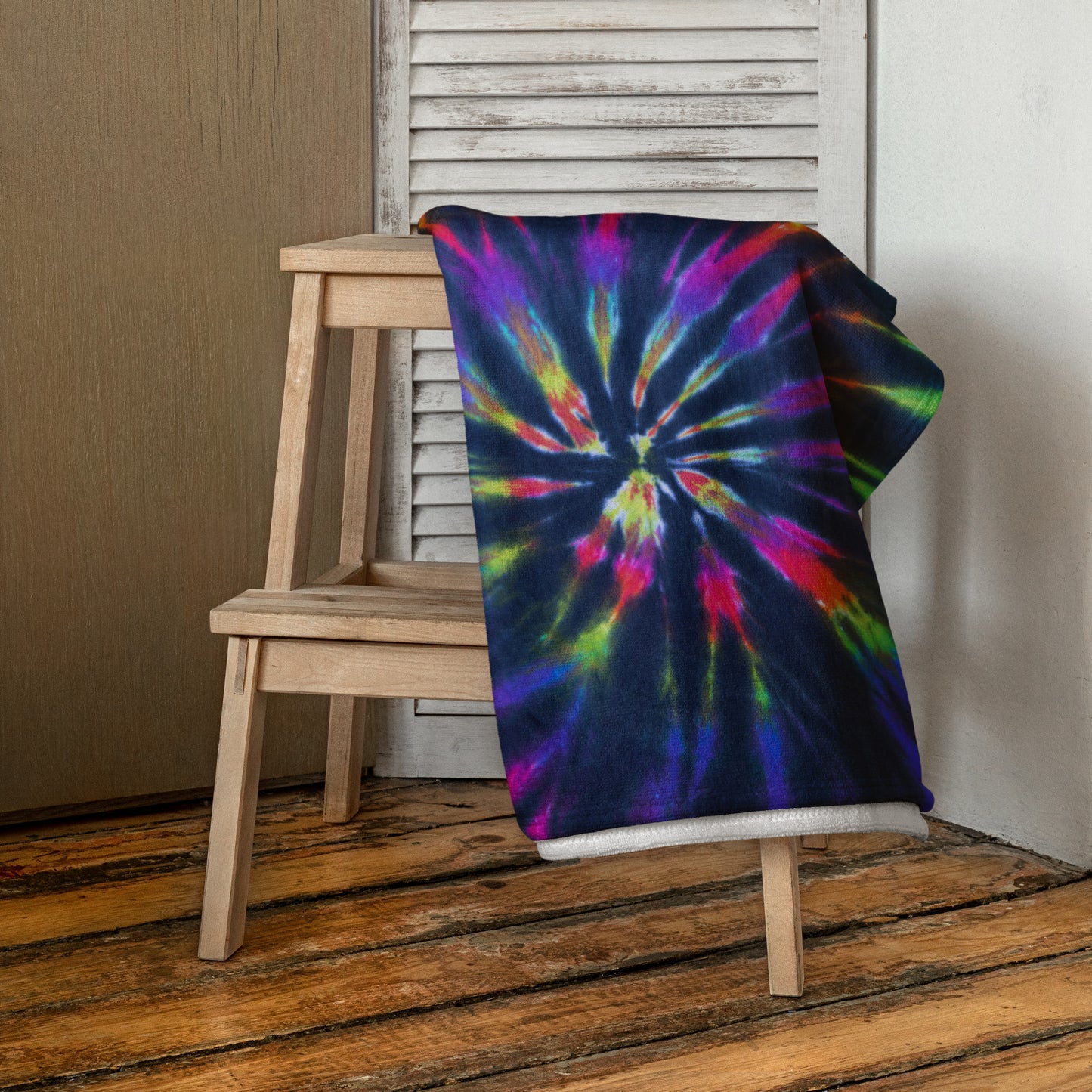 Dark Tie Dye Towel