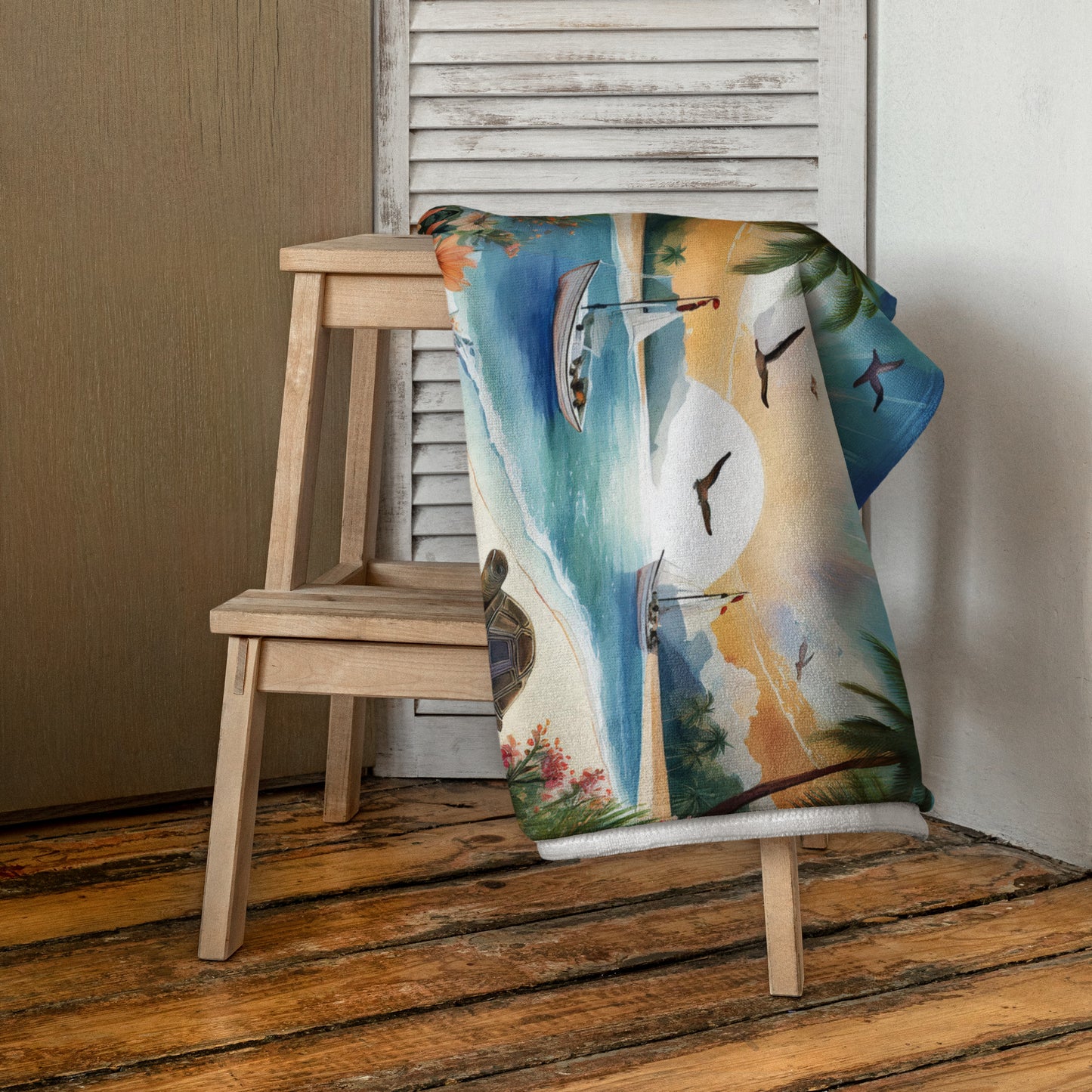 Watercolor Paradise Towel