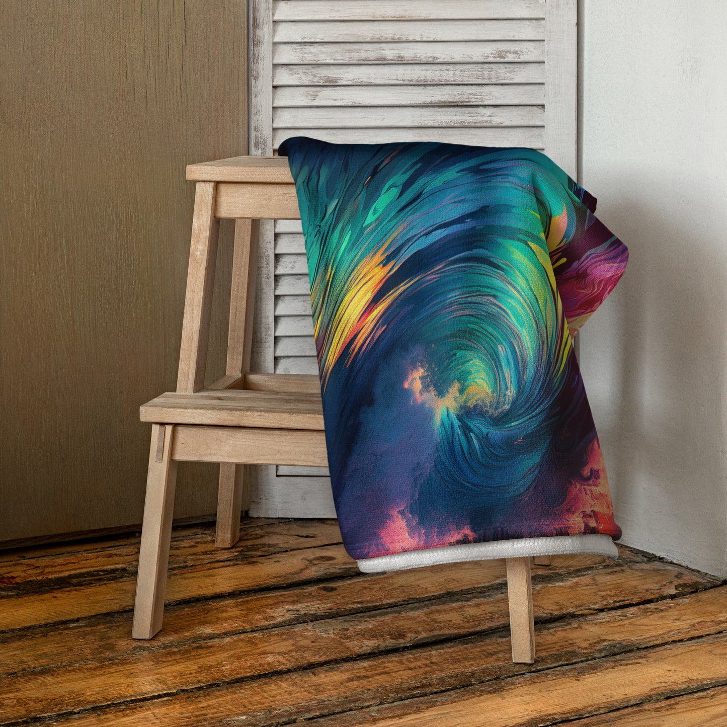 Rainbow Waves Towel