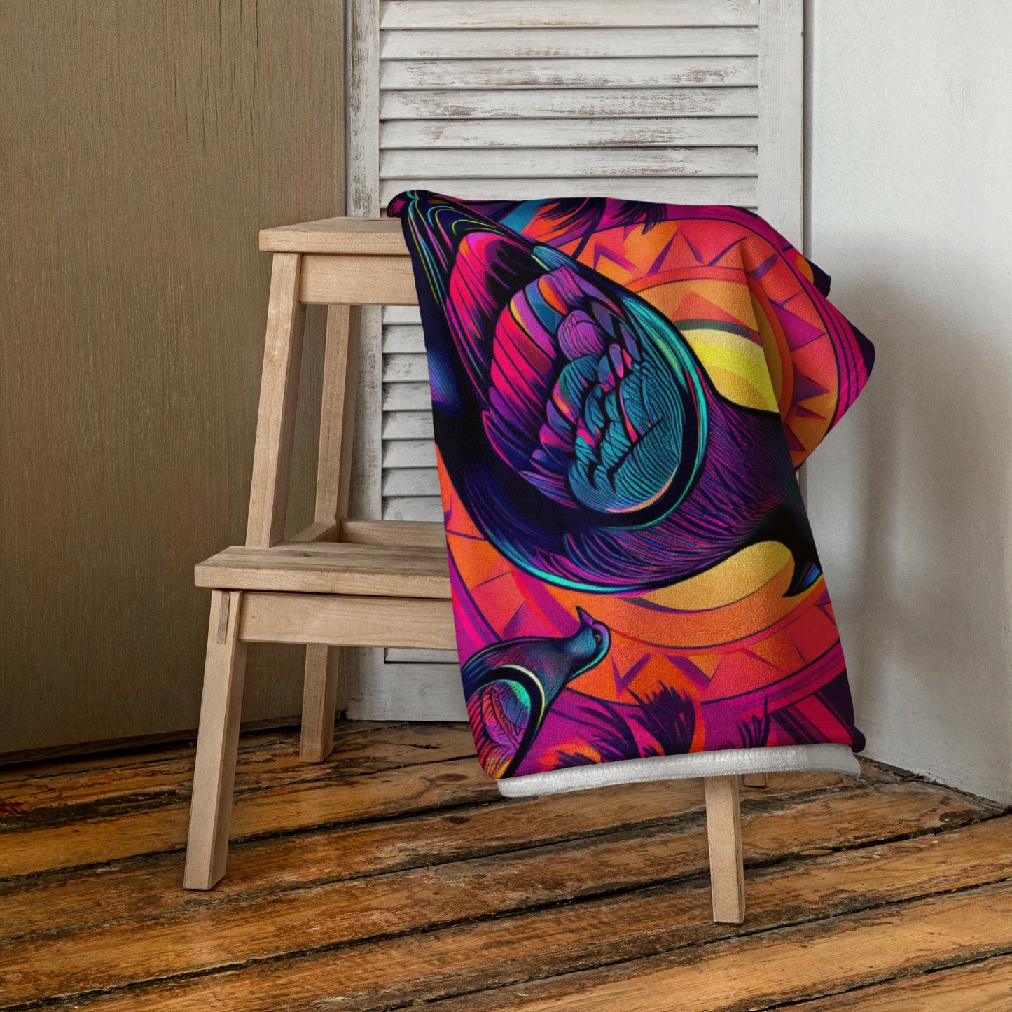 Vivid Pigeon Towel