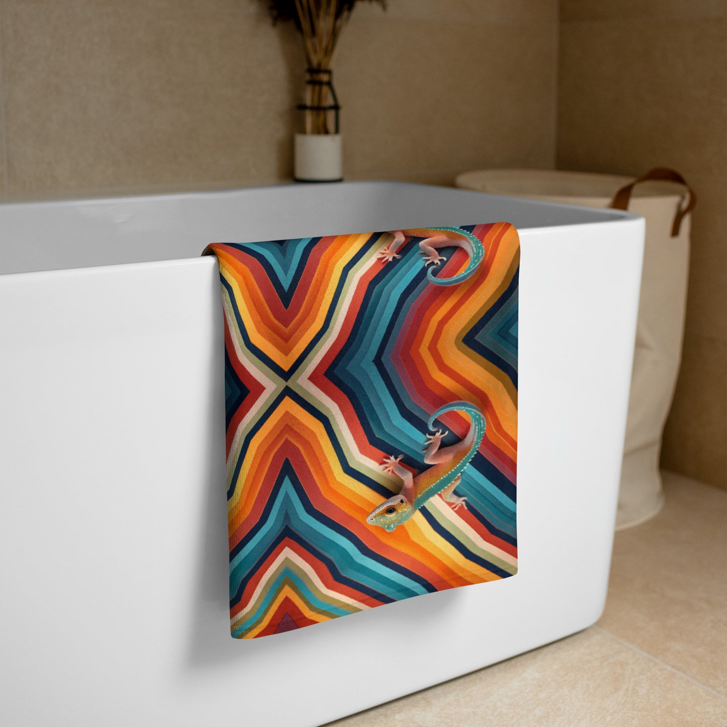 Rainbow Gecko Towel