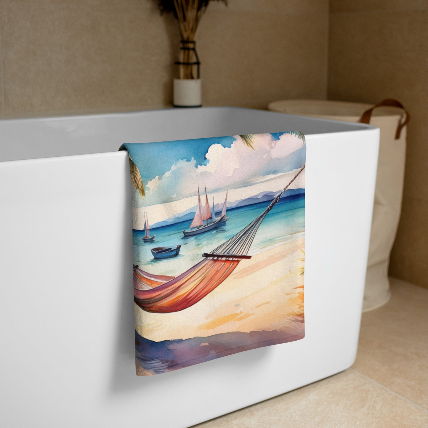 Watercolor Hammocks Towel