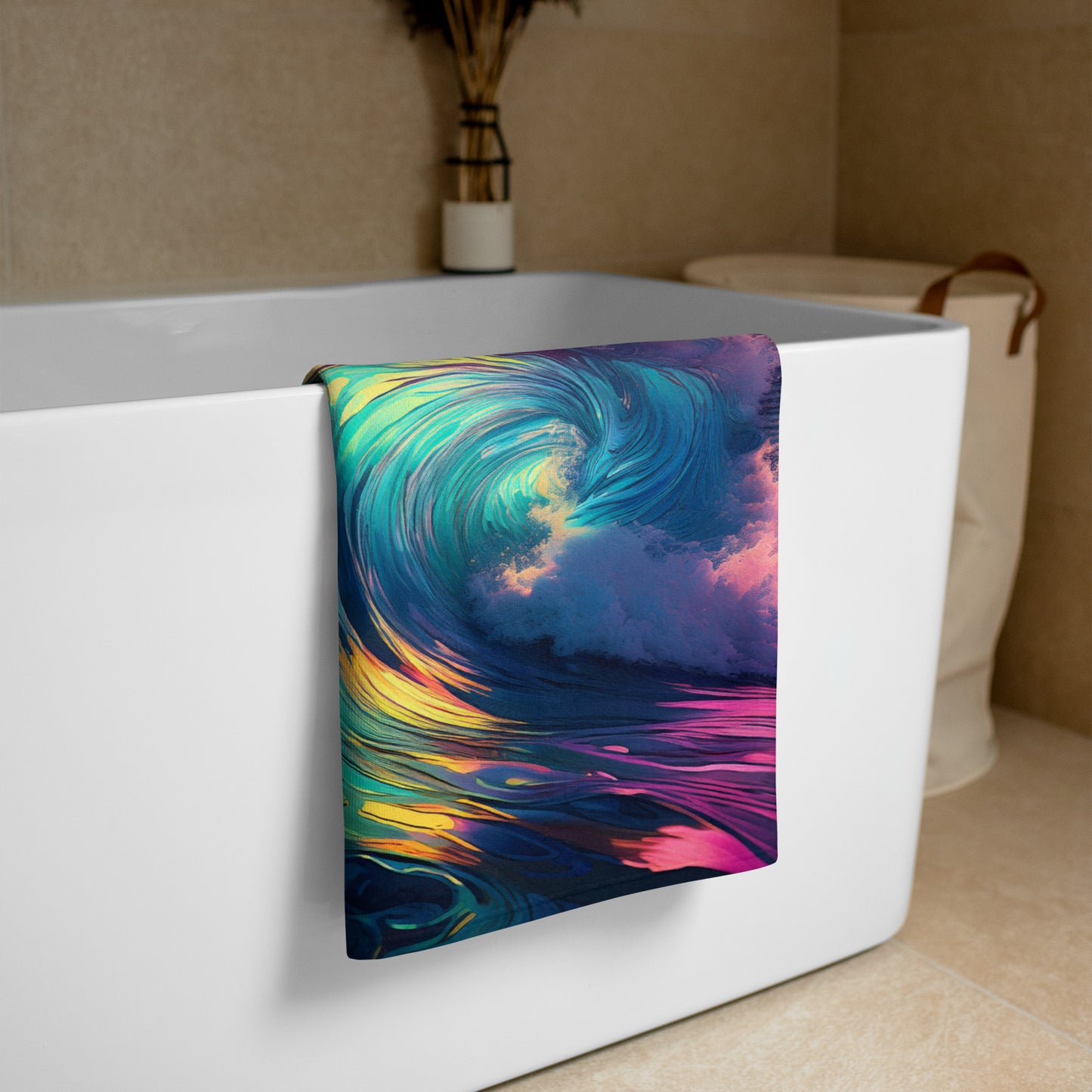 Rainbow Waves Towel