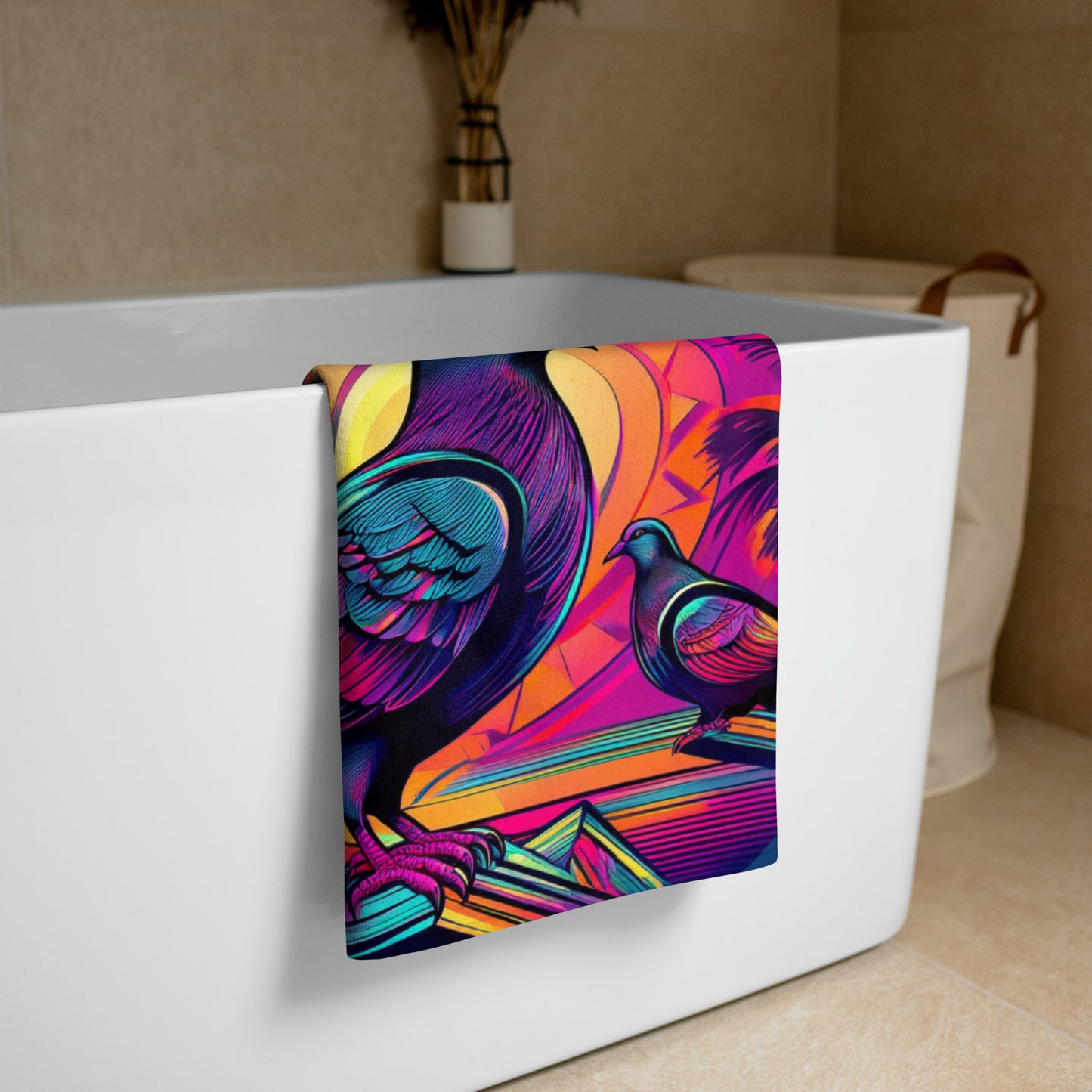 Vivid Pigeon Towel