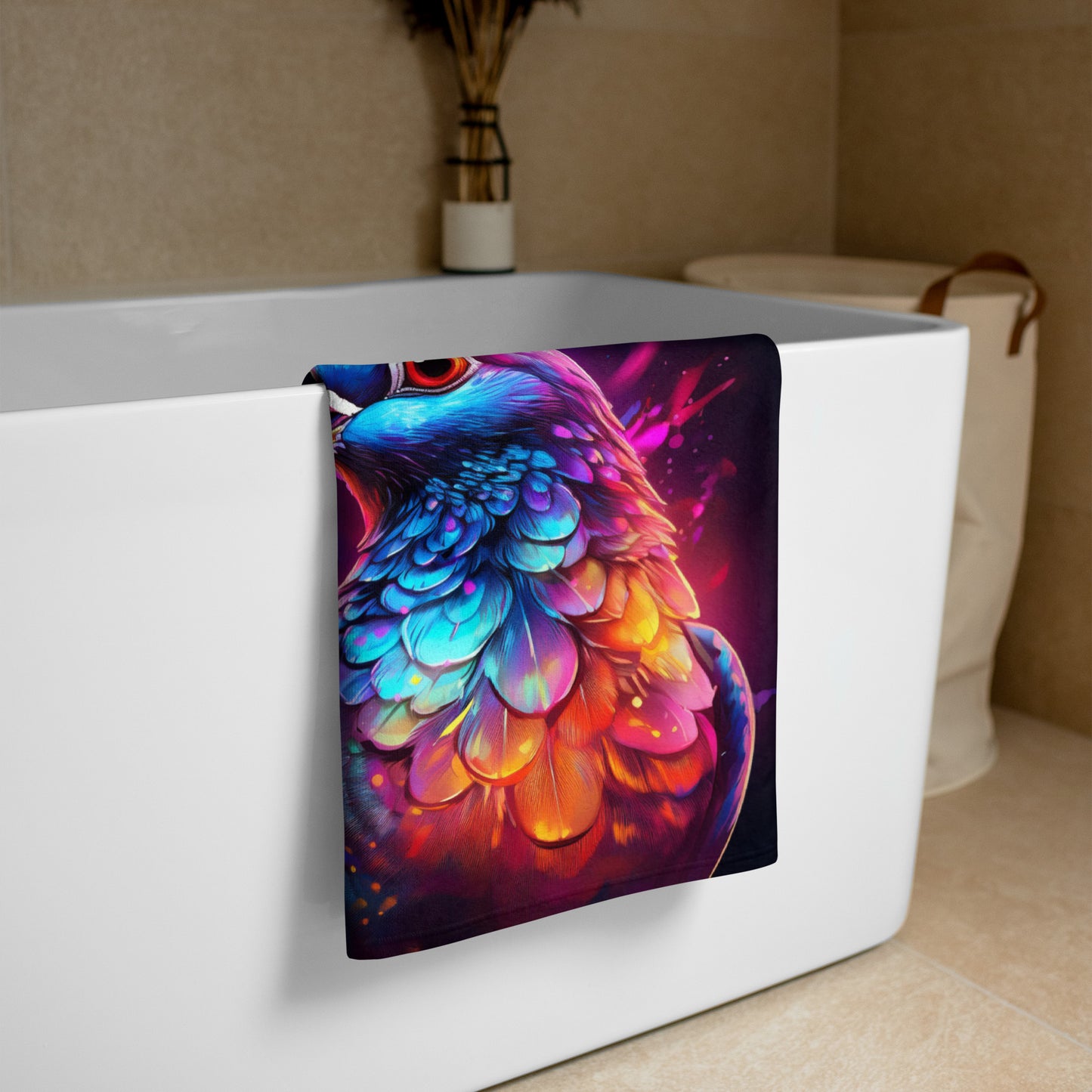 Vivid Pigeons Towel