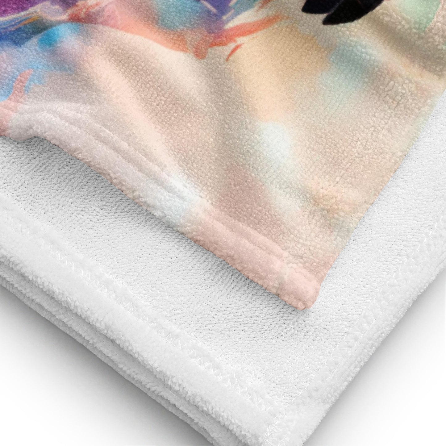 Watercolor Turtle Swim Towel