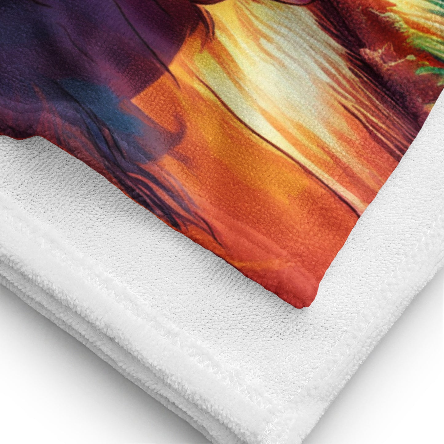Hippie Van On Beach Towel