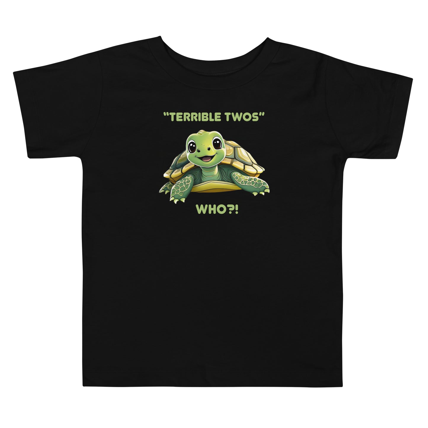 TERRIBLE TWOS, WHO? Funny Toddler Short Sleeve Tee
