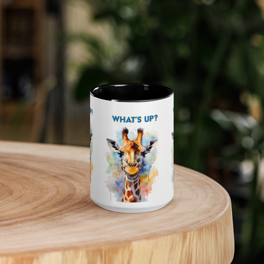 HUMOROUS WHAT'S UP? Mug with Color Inside