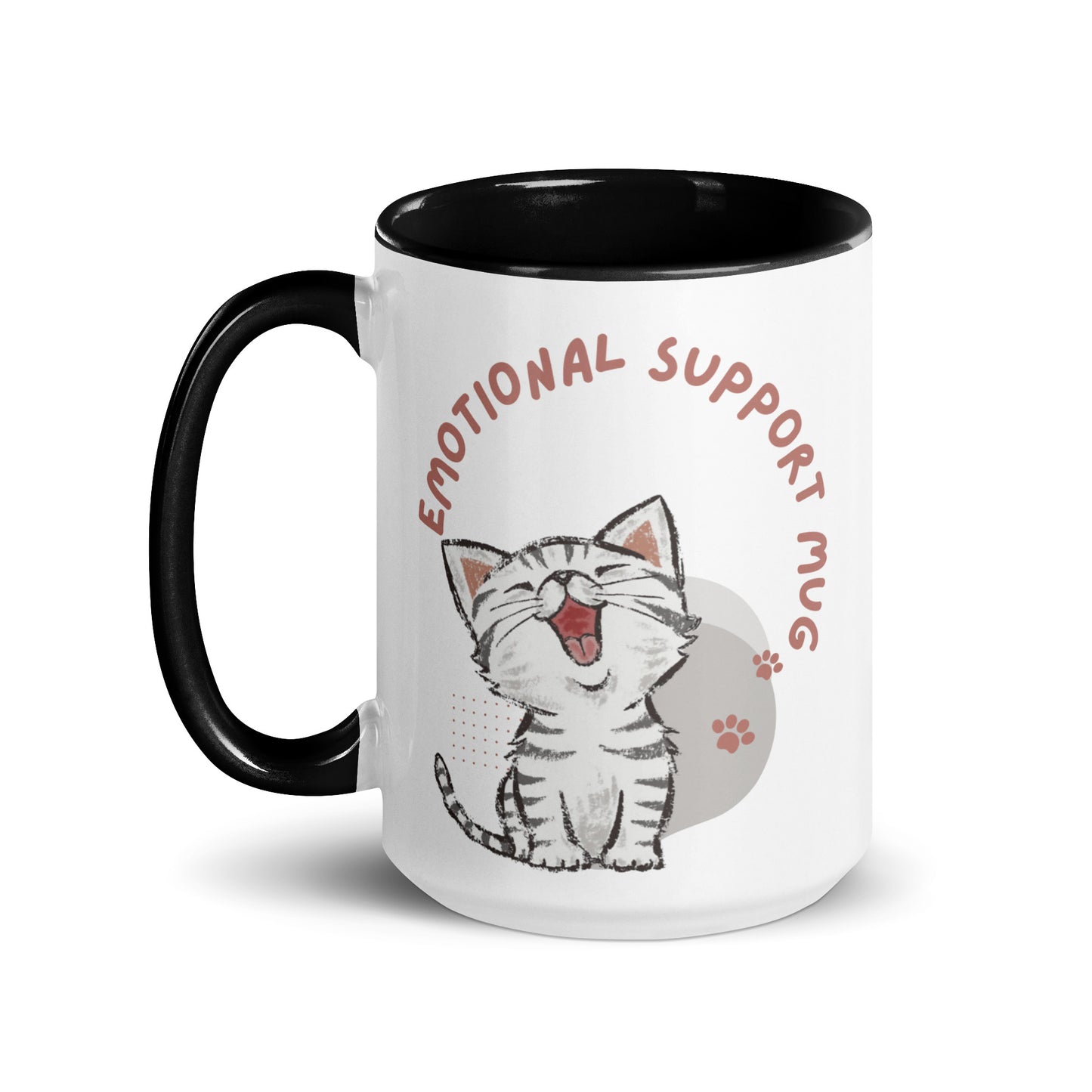 Kitty Emotional Support Mug with Color Inside