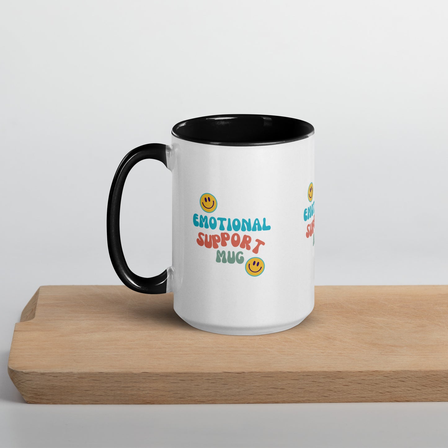 Humorous Emotional Support Mug with Color Inside