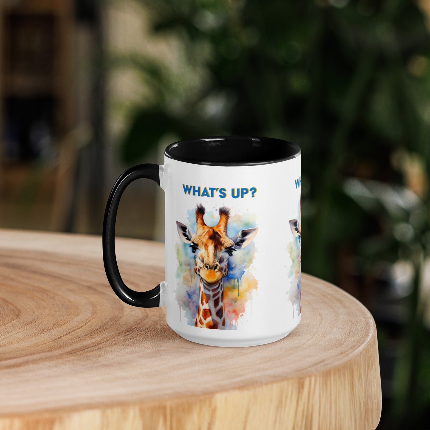 HUMOROUS WHAT'S UP? Mug with Color Inside