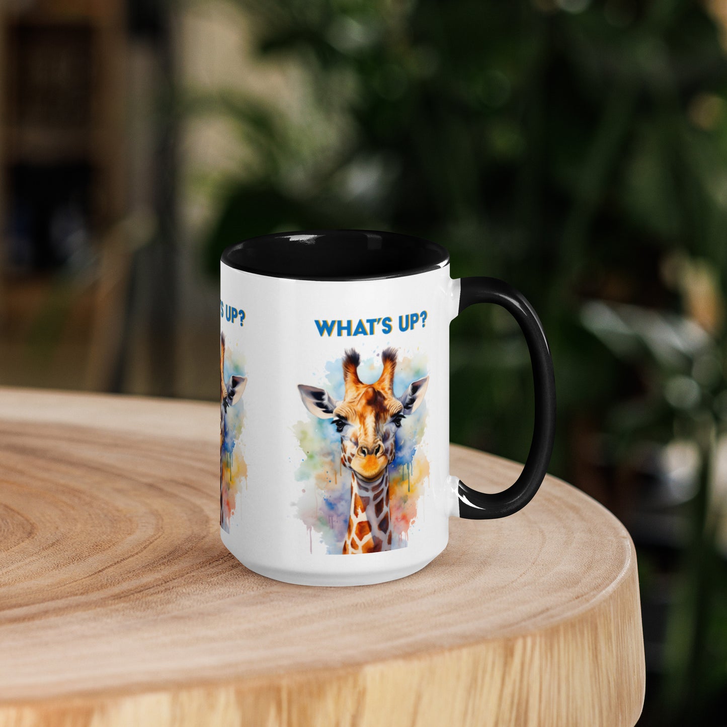 HUMOROUS WHAT'S UP? Mug with Color Inside