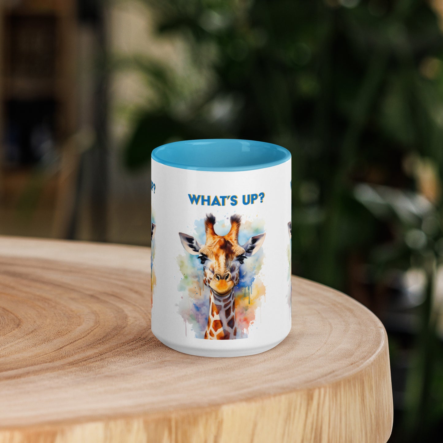 HUMOROUS WHAT'S UP? Mug with Color Inside
