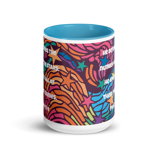 Psalm 147:4 Mug with Color Inside