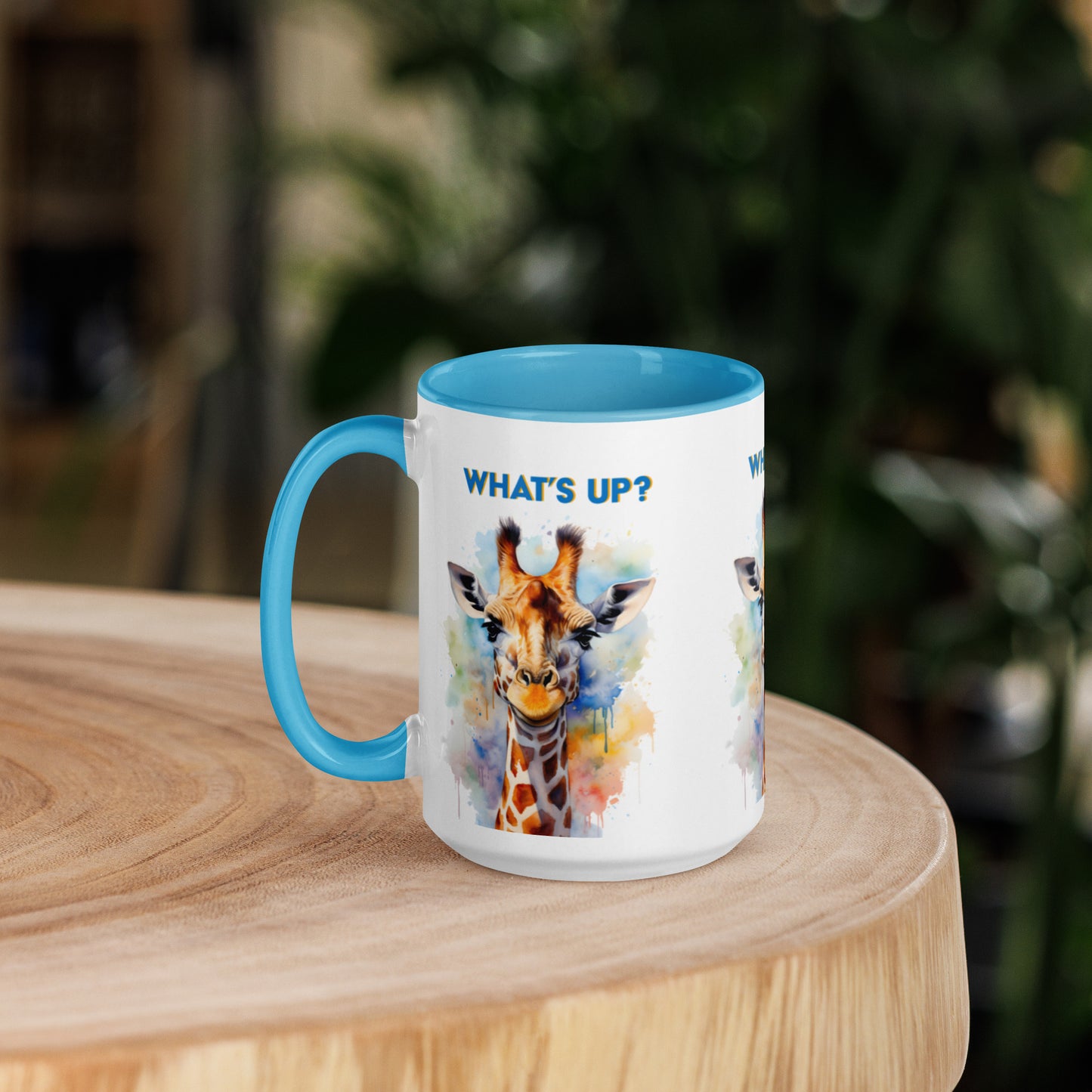 HUMOROUS WHAT'S UP? Mug with Color Inside