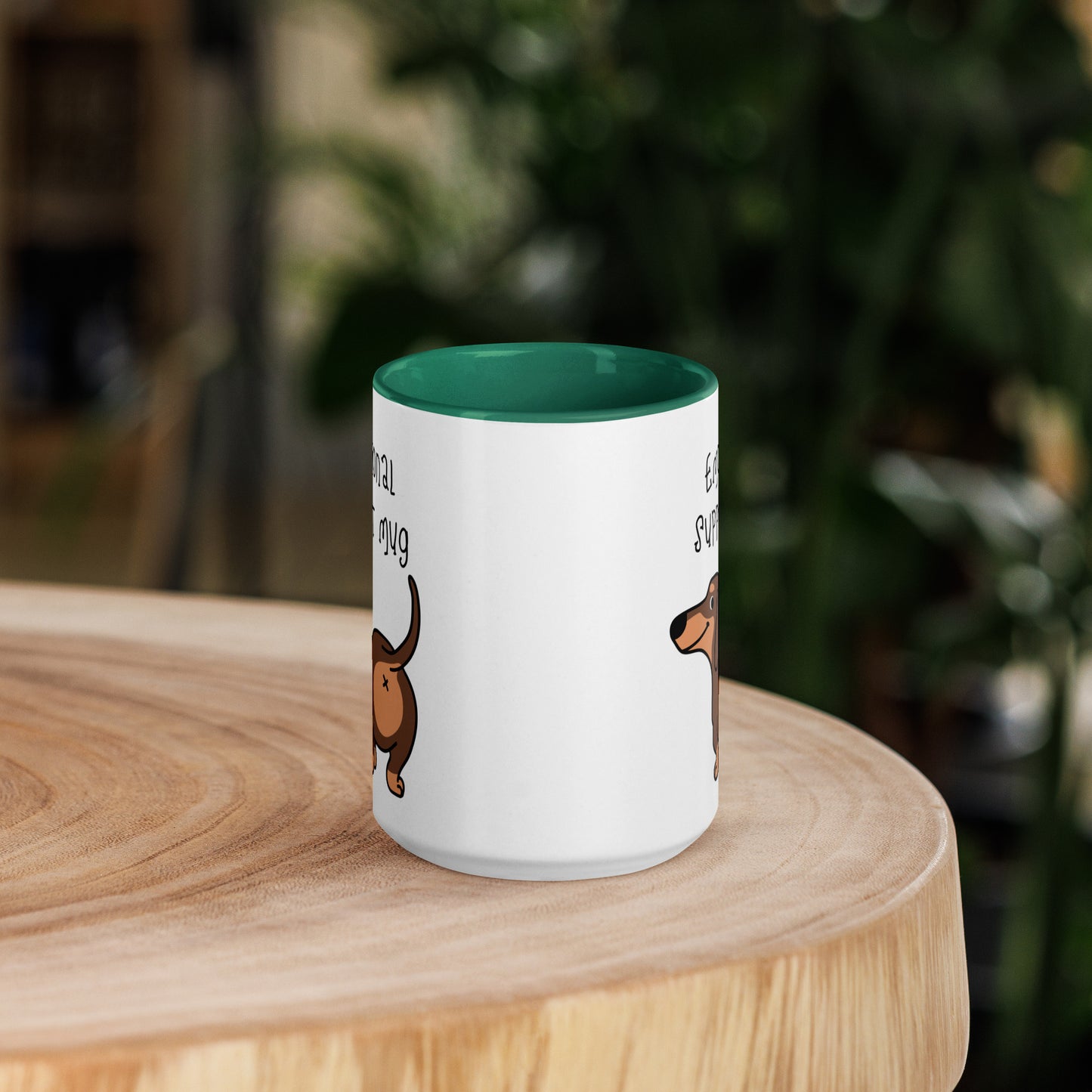 HUMOROUS DOG EMOTIONAL SUPPORT Mug with Color Inside