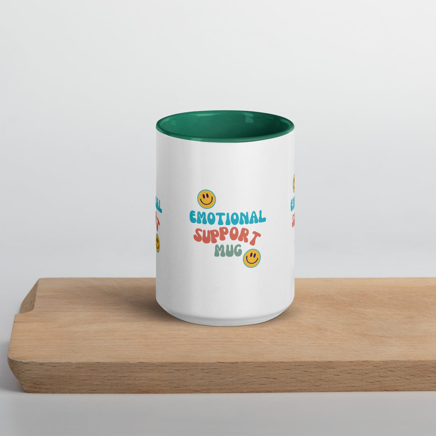 Humorous Emotional Support Mug with Color Inside