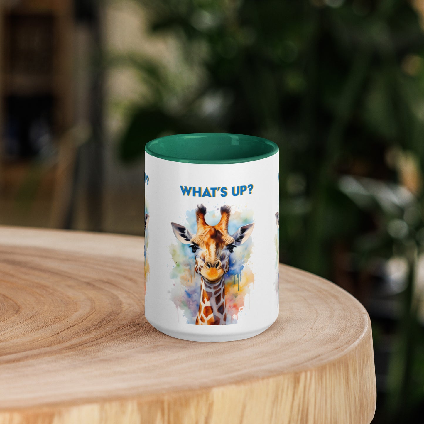 HUMOROUS WHAT'S UP? Mug with Color Inside
