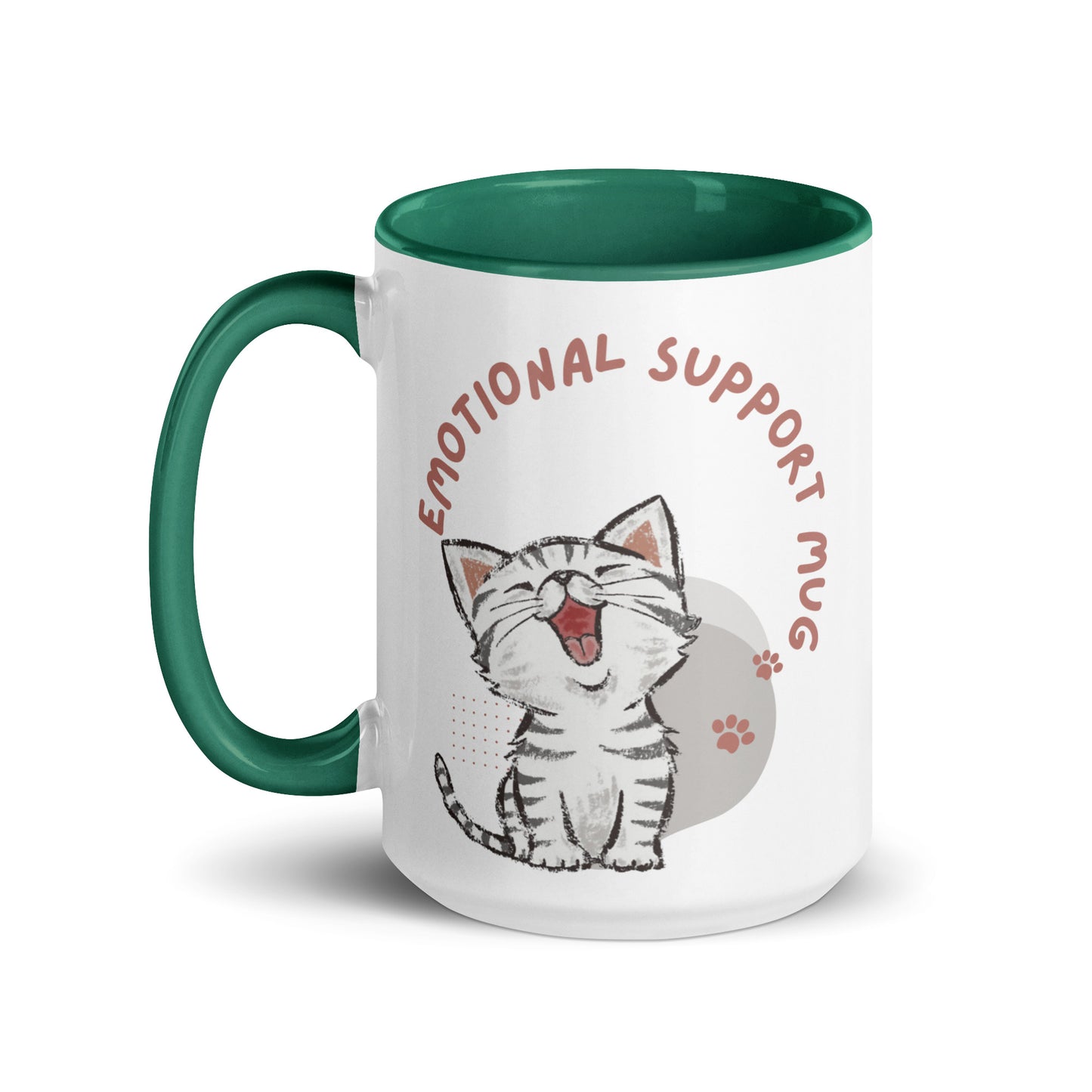 Kitty Emotional Support Mug with Color Inside